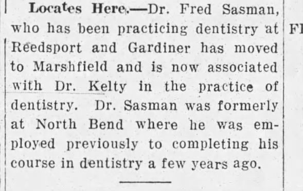 Clipping from The Coos Bay Times
